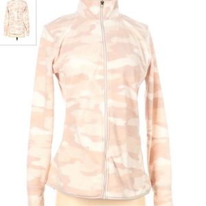 PINK CAMO FLEECE ZIP UP XS OLD NAVY